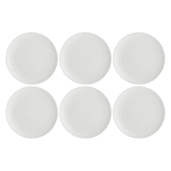 Zestaw talerzy do sałatek La Porcellana Bianca Momenti 22 cm, 6 sztuk