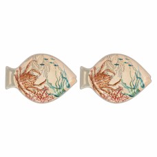 Набір тарілок Rose&Tulipani Sea Life для сервірування, меламін, 2 шт, 33x23 см, рибки