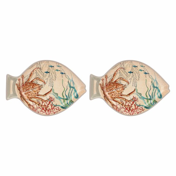 Набір тарілок Rose&Tulipani Sea Life для сервірування, меламін, 2 шт, 33x23 см, рибки