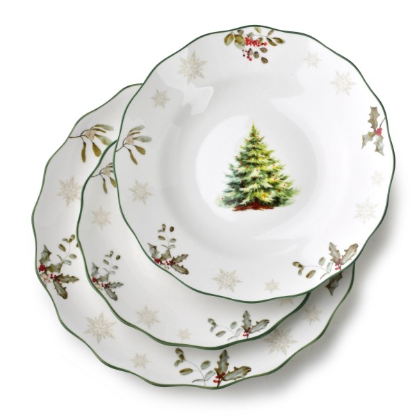 Zestaw talerzy Santa Lila komplet 3 sztuk do serwowania 26,3/20,5/22,5 cm