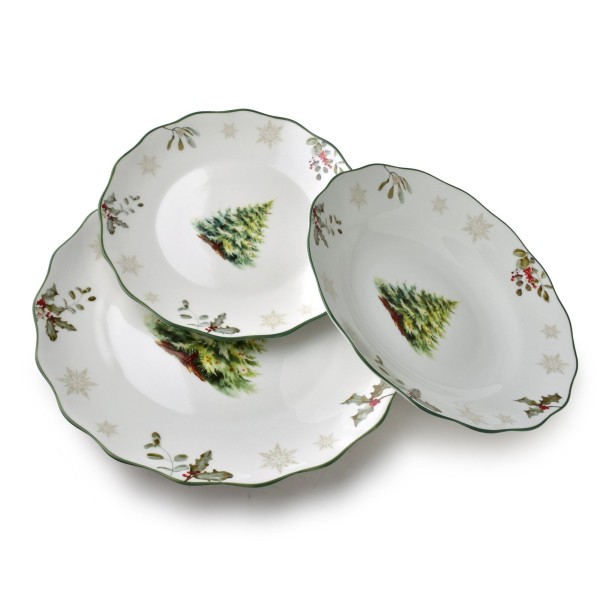 Zestaw talerzy Santa Lila komplet 3 sztuk do serwowania 26,3/20,5/22,5 cm
