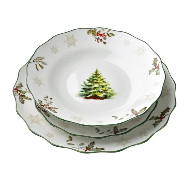 Zestaw talerzy Santa Lila komplet 3 sztuk do serwowania 26,3/20,5/22,5 cm