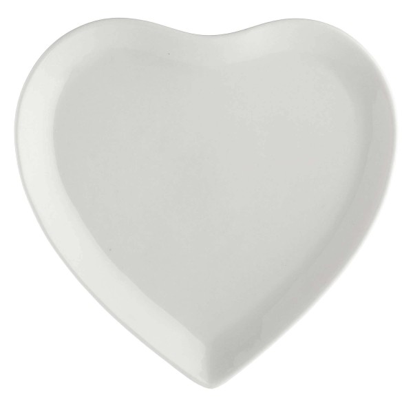 Zestaw 2 talerzyków do ciast La Porcellana Bianca Cupido serce 17 cm – idealne na deser