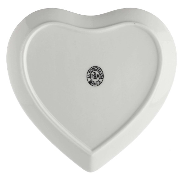 Zestaw 2 talerzyków do ciast La Porcellana Bianca Cupido serce 17 cm – idealne na deser