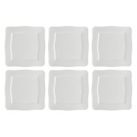 Набір квадратних тарілок La Porcellana Bianca Florentina 26,5 см для сервірування, 6 шт.