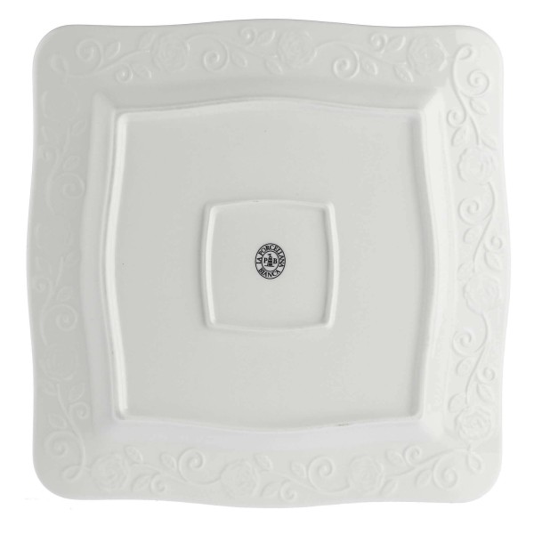 Zestaw 6 talerzy kwadratowych La Porcellana Bianca Florentina 26,5 cm do serwowania potraw