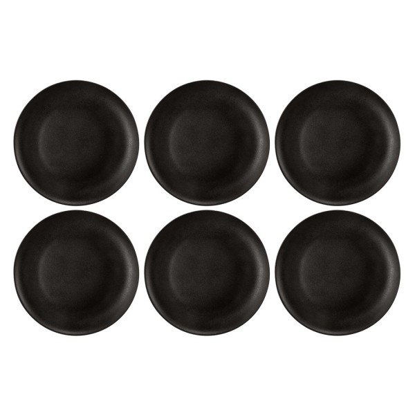 Набір тарілок Seltmann Liberty Velvet Black для подачі салатів 22,5 см, 6 шт.