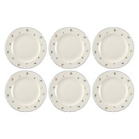 Zestaw 6 talerzy obiadowych Seltmann Marie-Luise Streublume 25 cm do serwowania