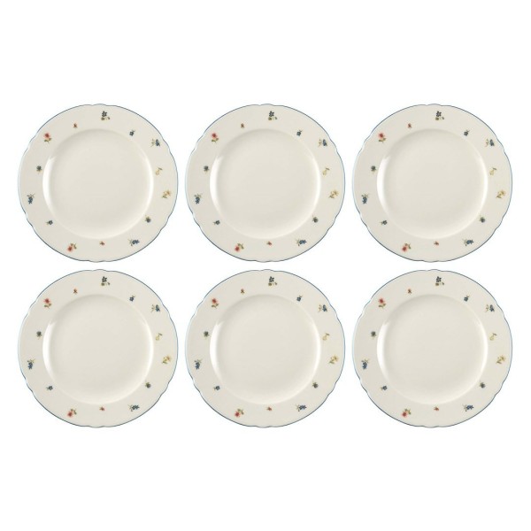 Zestaw 6 talerzy obiadowych Seltmann Marie-Luise Streublume 25 cm do serwowania