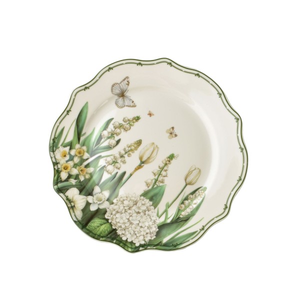 Zestaw talerzy LEA ELEGANT, komplet 18 szt. — obiadowe 27 cm, deserowe 19,5 cm, głębokie 22 cm