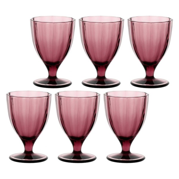 Набір келихів Rose&Tulipani Amami 6 шт, 300 мл, пурпуровий для подачі напоїв