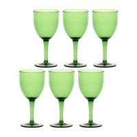 Zestaw kieliszków do wina Rose&Tulipani Fiaba 6 szt. akrylowe 400 ml zielone