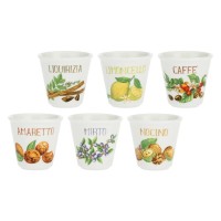 Zestaw kieliszków do likieru La Porcellana Bianca Liquorelli 6 sztuk