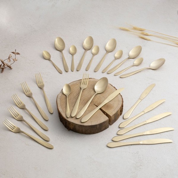 Zestaw sztućców, Berlinger Haus BH-3079, 24 el., satyna champagne