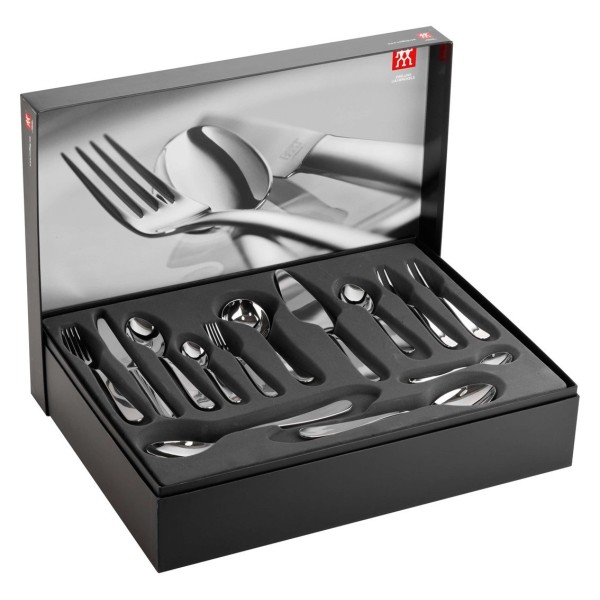 Набір столових приладів Zwilling Mininale 68 шт матові, сріблясті для сервірування столу