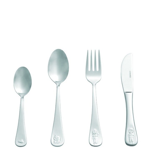 Набір столових приборів Avventura Leonardo для дітей, 4 предмети, зручне користування Набір столових приборів Avventura Leonardo для дітей, 4 предмети, зручне користування