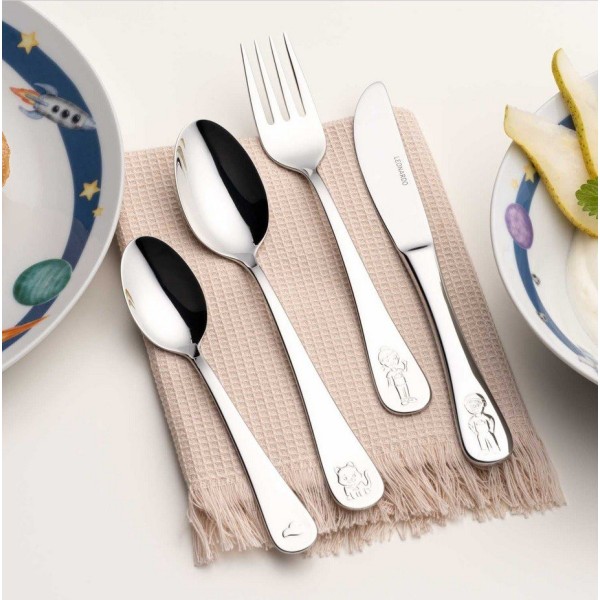 Набір столових приборів Avventura Leonardo для дітей, 4 предмети, зручне користування Набір столових приборів Avventura Leonardo для дітей, 4 предмети, зручне користування