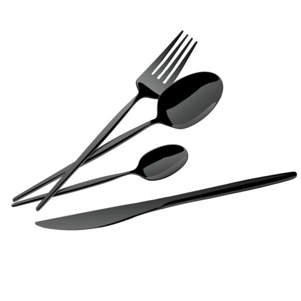 Zestaw sztućców, Berlinger Haus BH-3069, 24 el. do serwowania, połysk Shiny Black