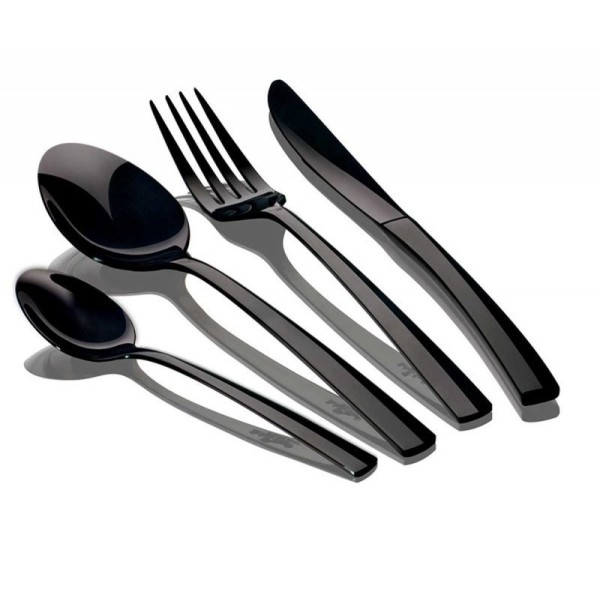 Zestaw sztućców, Berlinger Haus BH-2346, 24 elem. czarne lustrzane (do serwowania)