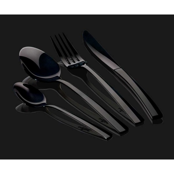 Zestaw sztućców, Berlinger Haus BH-2346, 24 elem. czarne lustrzane (do serwowania)