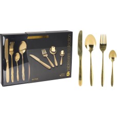 Zestaw sztućców ZESTAW SZTUĆCÓW 24 szt. złoty kolor – komplet na 6 osób