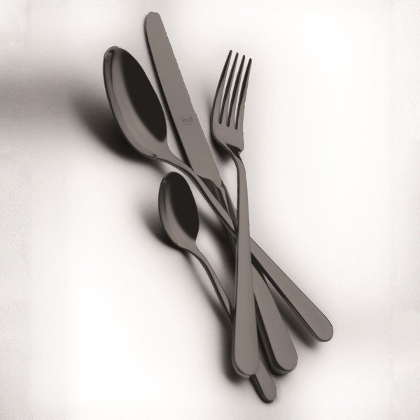 Набір столових приборів MEPRA Stoccolma 24 ел., Ice Oro Nero — для сервірування столу, святкові набори