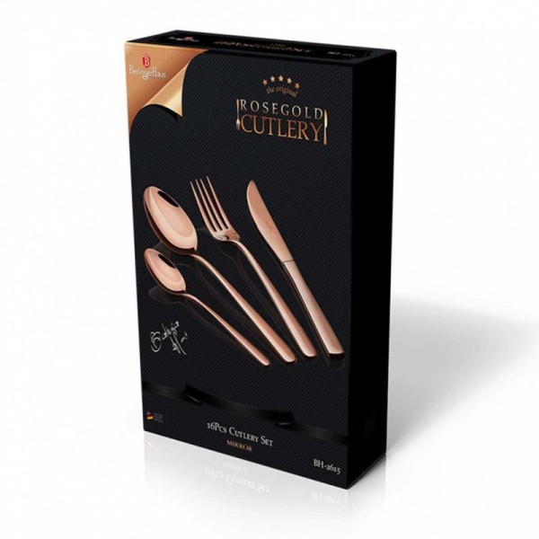 Zestaw sztućców, Berlinger Haus BH-2615 Rose Gold, 16 elem. do serwowania