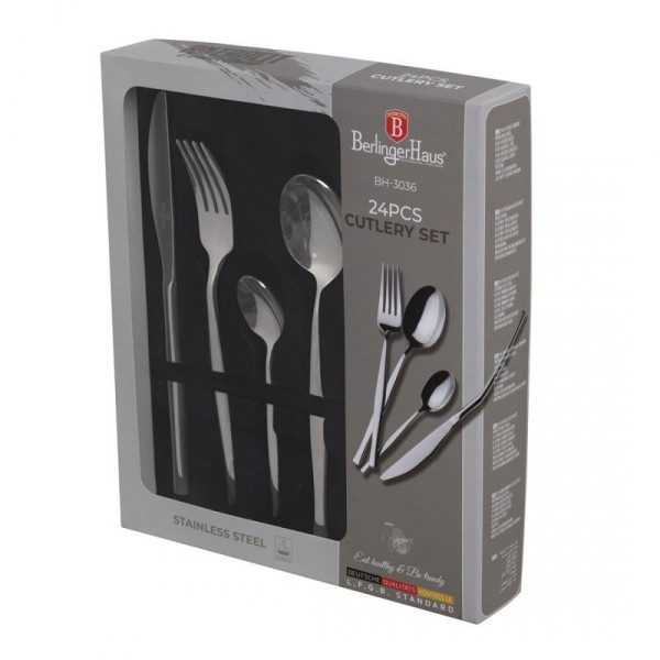 Zestaw sztućców, Berlinger Haus BH-3036, 24 elementy, połysk