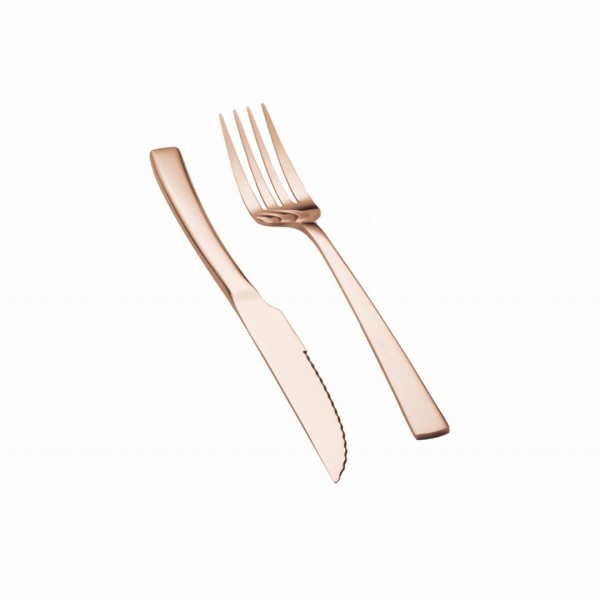 Zestaw sztućców Berlinger Haus Rose Gold BH-3088 do steków i mięs, 12 el. dla 6 osób, błyszczące różowe złoto, idealny na rodzinne obiady i grill