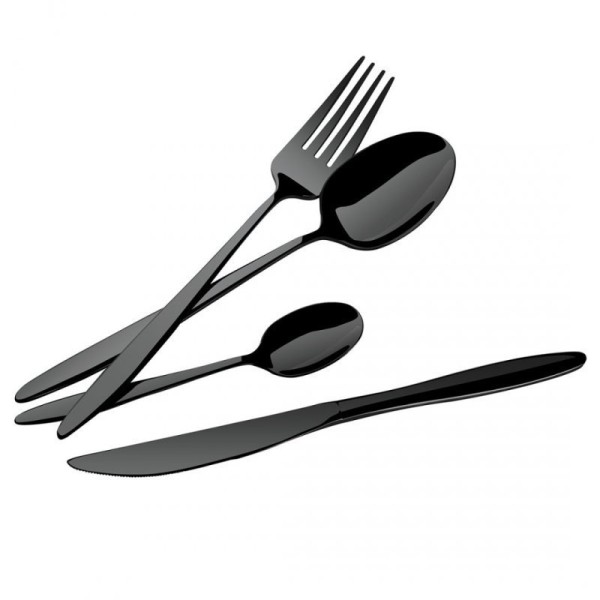 Zestaw sztućców, Berlinger Haus BH-3063, 24 el., połysk Shiny Black, do serwowania