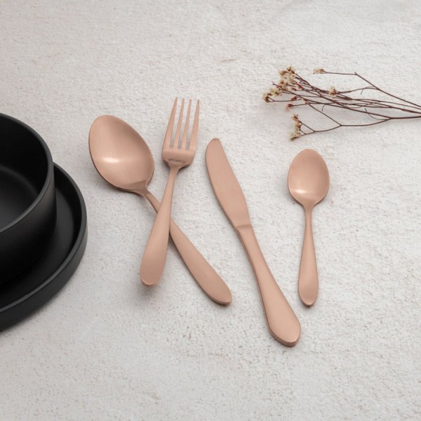 Zestaw sztućców, Berlinger Haus BH-3076 Satyna, 24 elem. Rose Gold