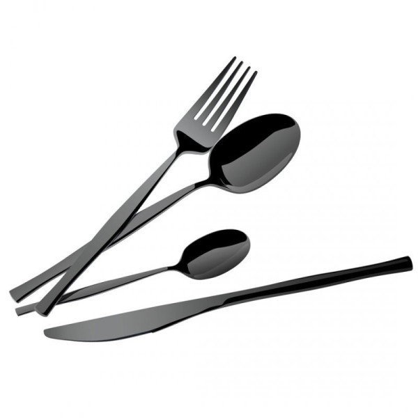 Zestaw sztućców, Berlinger Haus BH-3066, 24 elem. do serwowania połysk Shiny Black