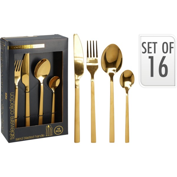 НАБІР ЗОЛОТИХ СТОЛОВИХ ПРИЛАДІВ З 16 ПРЕДМЕТІВ НАБІР ЗОЛОТИХ СТОЛОВИХ ПРИЛАДІВ З 16 ПРЕДМЕТІВ