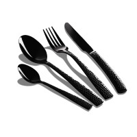 Komplet sztućców Berlinger Haus Shiny Black BH-2618NA 24 elementy, błyszczące, do codziennego użytku rodzinnego