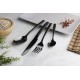Komplet sztućców Berlinger Haus Shiny Black BH-2618NA 24 elementy, błyszczące, do codziennego użytku rodzinnego