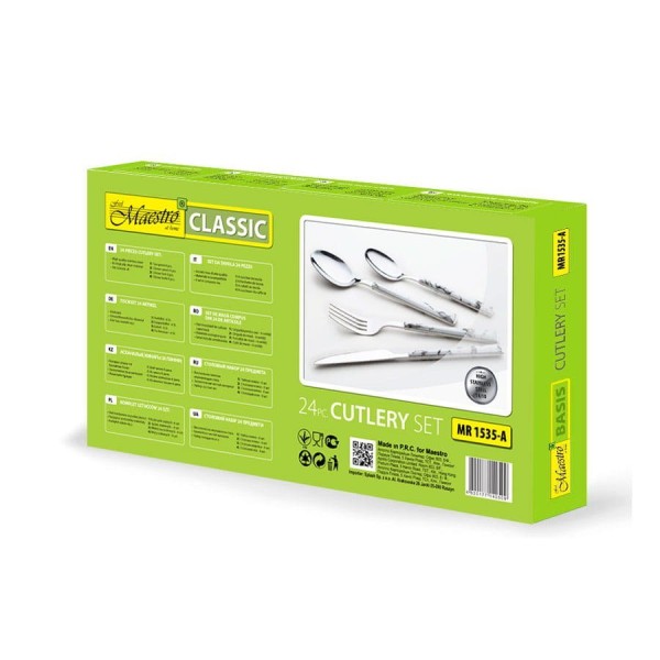 Komplet sztućców Maestro MR-1535A na 6 osób, 24 elementy