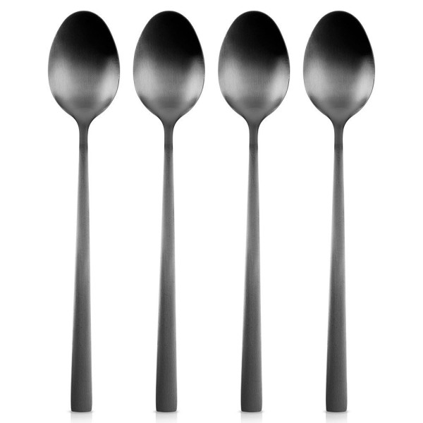 Łyżeczki do drinków Excellent Houseware 139772 czarne satynowe 4 elementy