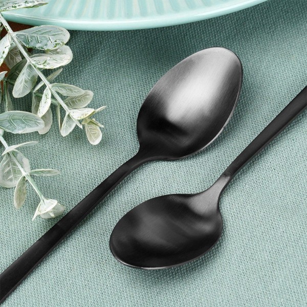Łyżeczki do drinków Excellent Houseware 139772 czarne satynowe 4 elementy