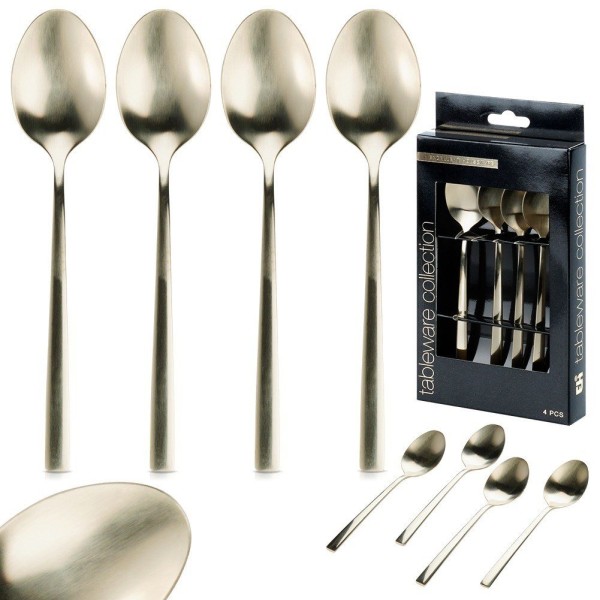 Łyżeczki do herbaty Excellent Houseware 139744 zestaw 4 złote sztućce