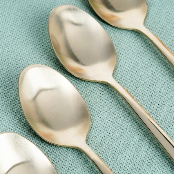 Łyżeczki do herbaty Excellent Houseware 139744 zestaw 4 złote sztućce
