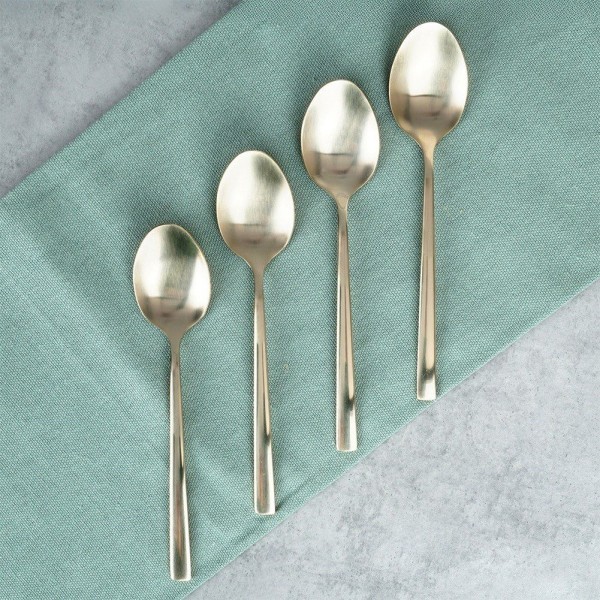 Łyżeczki do herbaty Excellent Houseware 139744 zestaw 4 złote sztućce
