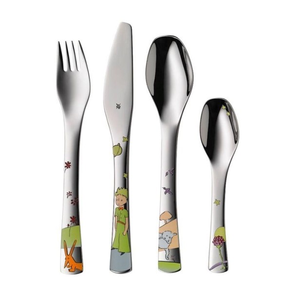 Zestaw sztućców, WMF, Mały Książę 4 el. — dla dzieci, komplet do nauki jedzenia