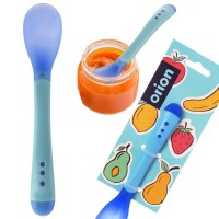 Łyżeczka dla dzieci Orion 144605 z miękką końcówką, niebieska