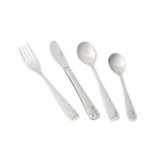 Sztućce dla dzieci, KINGHOFF, KH-3586, komplet 4 elementy (widelec, nóż, łyżka, łyżeczka)