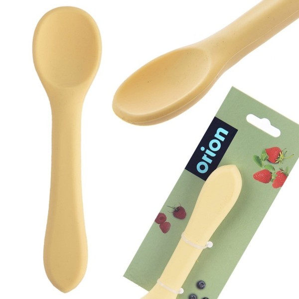 Łyżeczka dla dzieci Orion 154209, silikonowa 14 cm, żółta