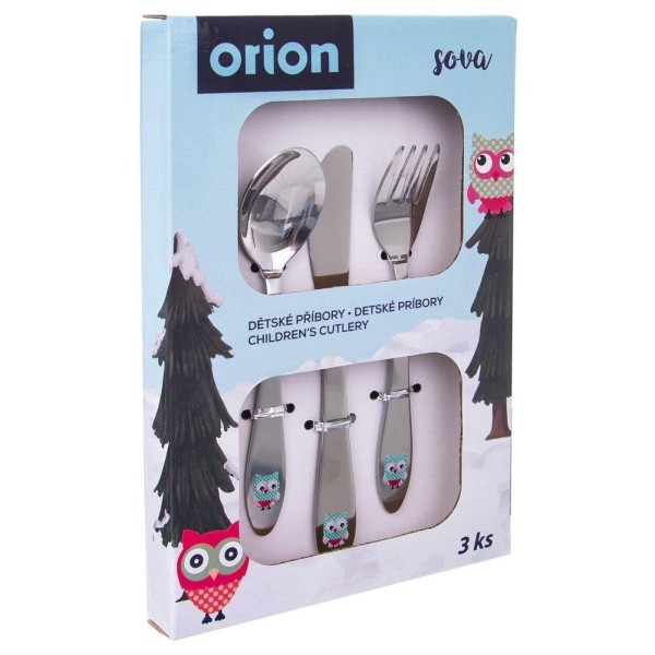 Набір дитячих столових приладів Orion Sowa 3 ел. для зручного харчування дітей Набір дитячих столових приладів Orion Sowa 3 ел. для зручного харчування дітей