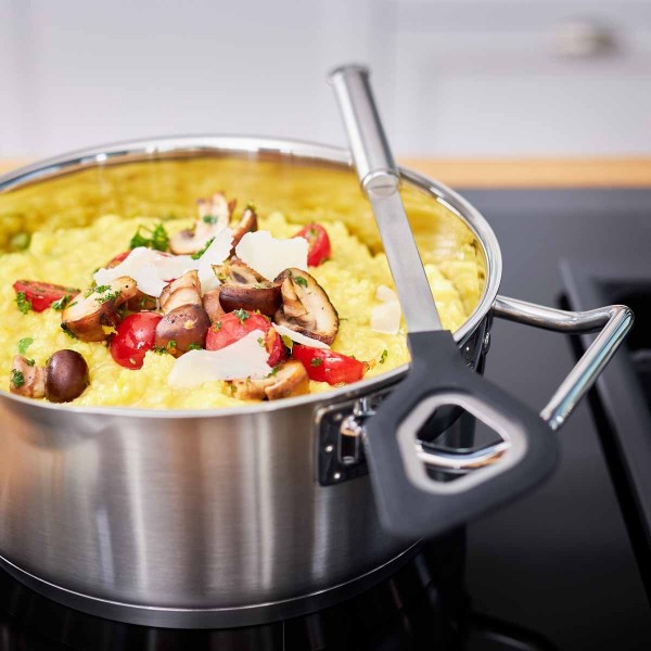 Łyżka do gotowania RÖSLE z silikonową końcówką — do garnka i patelni