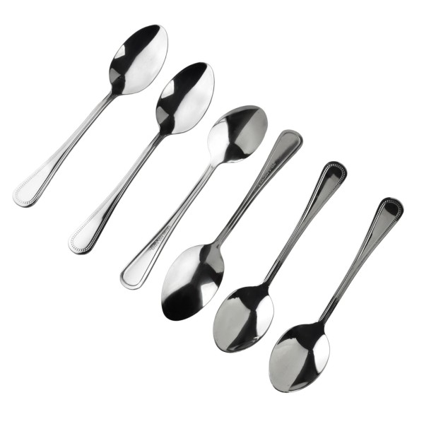 Zestaw 6 łyżek do zupy CHAMOMILE Komplet 19 cm - idealny do serwowania zup