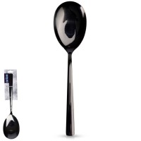 Łyżka do serwowania, Orion 144607, stal nierdzewna, czarna, 25 cm