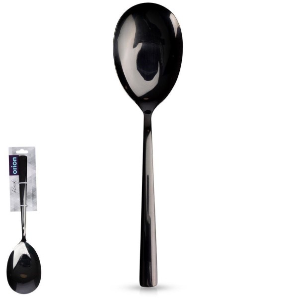 Łyżka do serwowania, Orion 144607, stal nierdzewna, czarna, 25 cm